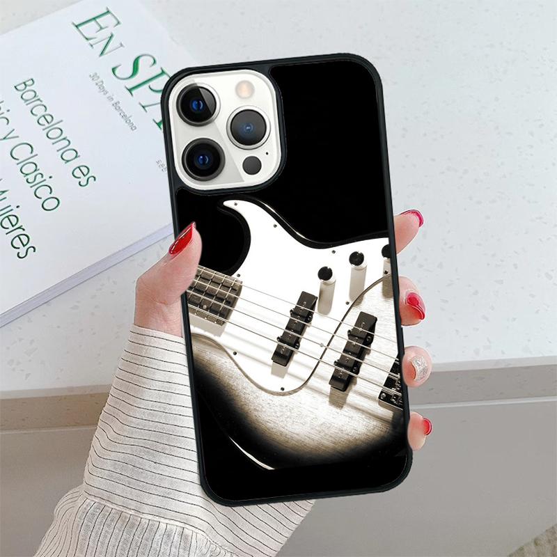 Guitar Bass Rock Strings Phone Case cover For iPhone 17 Air 15 16 16e 14 13 Pro Max Coque 12 11 Pro Max For Apple PLUS fundas