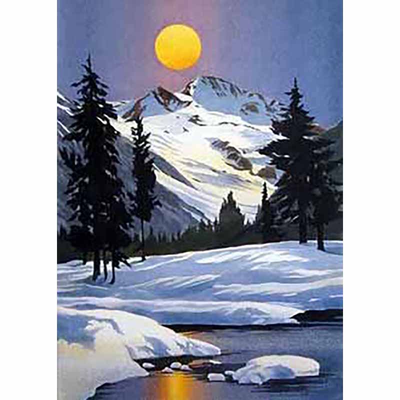 5D Diy Diamond Painting Snow Scene Diamond Embroidery Christmas Gift Landscape Mosaic Resin Home Decor Girl Hobby Full Drill