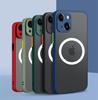 Matte Armor For Magsafe Magnetic Wireless Charging Case For Iphone 14 13 12 Pro Plus Max Mini Transparent Hard Pc Defender Funda