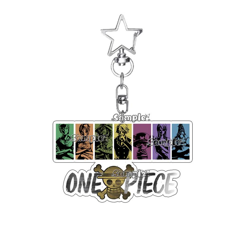 Cartoon Zoro Usopp Luffy Anime Characters Acrylic Keychain Ornaments Fashion Cool Figure Charm Backpack Accessories Keyring Toys