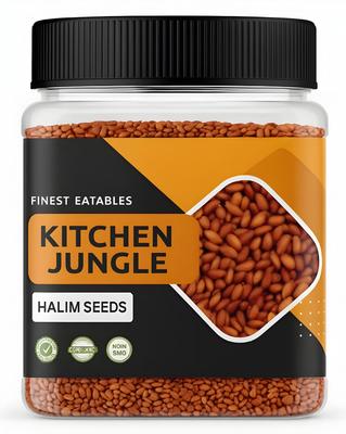 Kitchen Jungle Halim Seeds for Eating | 350g | Aliv & Garden Cress Seed | Haleem Hair Growth - Sourced 100% Raw From Organic Farm