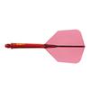 CUESOUL ROST 77 Transparency Integrated Flight Big Wing Shape Set of 3 Clear Red Flight Yellow Logo L Size (CS-77-4T-L)