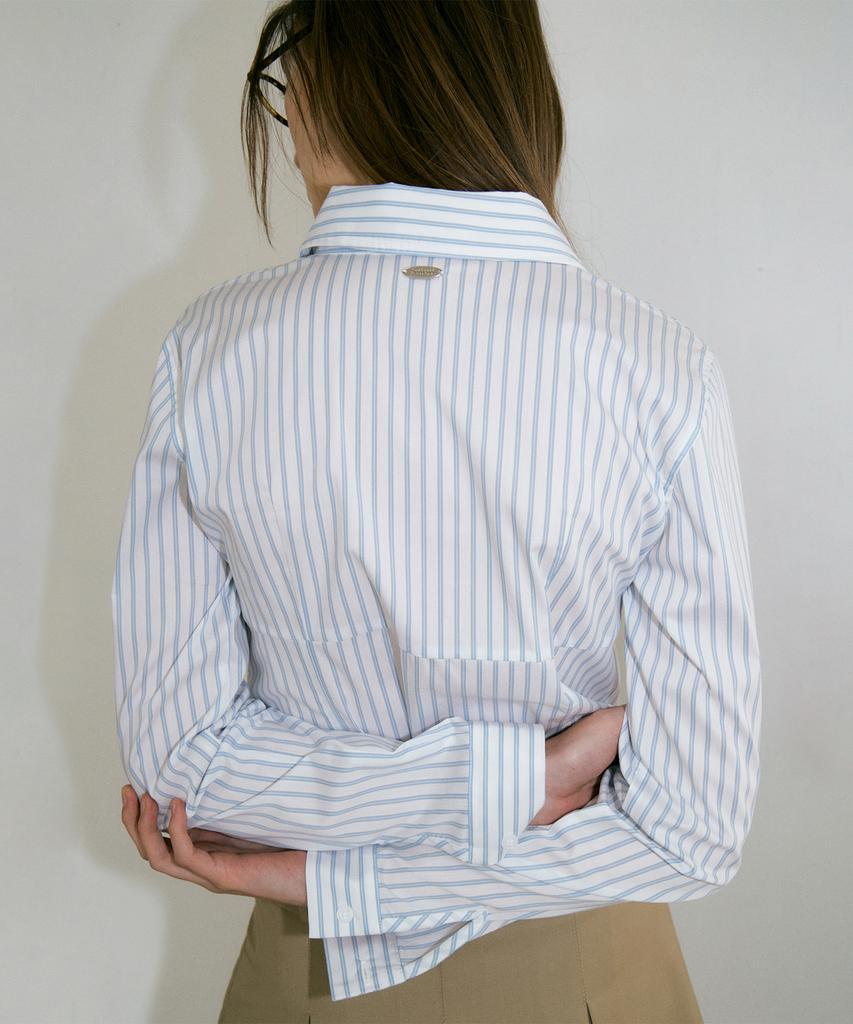 AUTHENTI Striped Pocket Shirt_Ivory