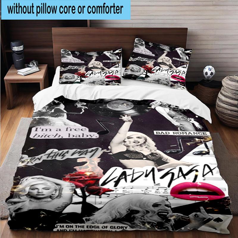3PCS pop Lady music 3pcs Bedding,Including 3PCS Duvet Cover And 2pcs Pillowcases Perfect for Christmas,Ideal for Bedroom, Dormitory
