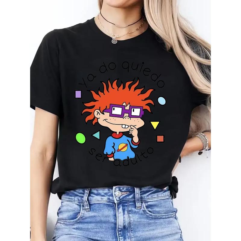 

Womens Y2K Explosion Hair Funny Lettering T Shirt Soft Breathable Short Sleeve Round Neck Gym Running Christmas Parties Matching Outfits Casual 4XL
