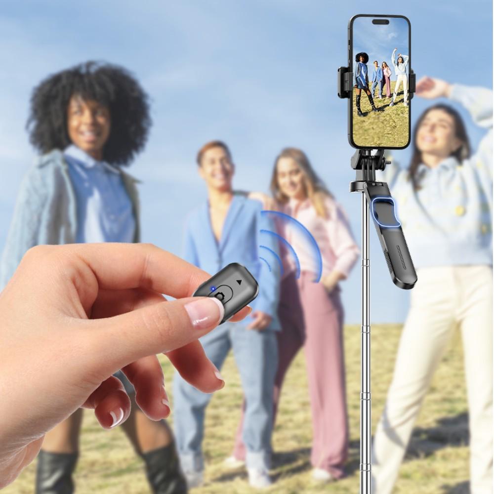 BSLIUFANG 2025 New 1.7M 360°wireless Control Convenient Remote Selfie Stick Tripod Foldable Stand with Light Smartphone Stand