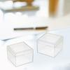 4 Pcs Acrylic Box Transparent with Lid Boxes For Display Food Clear Storage Container