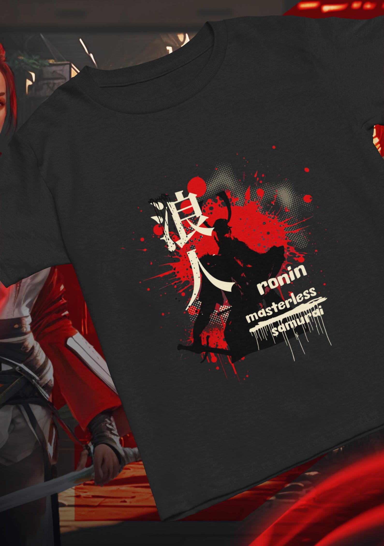 Ronin mastercless Japanese Samurai Limited Edition Anime Manga Legend T-Shirt Adult Unisex Men Women Retro Design Tee Vintage S