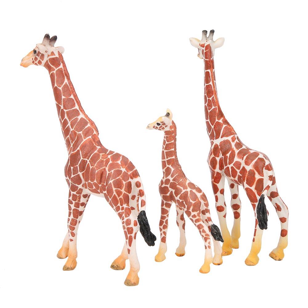 Giraffes Family Animal Figurines Wildlife Models Decoration Children Educational ToyGiraffes Family
