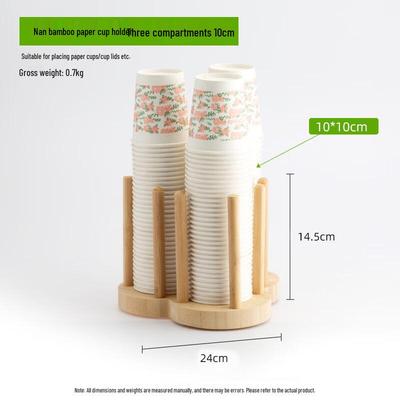 Lijia Wooden Disposable Cup Dispenser & Storage Rack