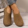 Women's Breathable Mesh Slip-On Loafers - Lightweight Casual Shoes with Soft Sole, Perforated Design for All-Day Comfort, Beige PU Cover Upper