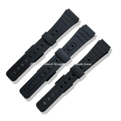 16mm 18mm Silikon-Uhrenarmband für Casio SGW400 W800H F91W F84 F105/108 A158/168 AE1200/1300 Band PU-Harz-Armband
