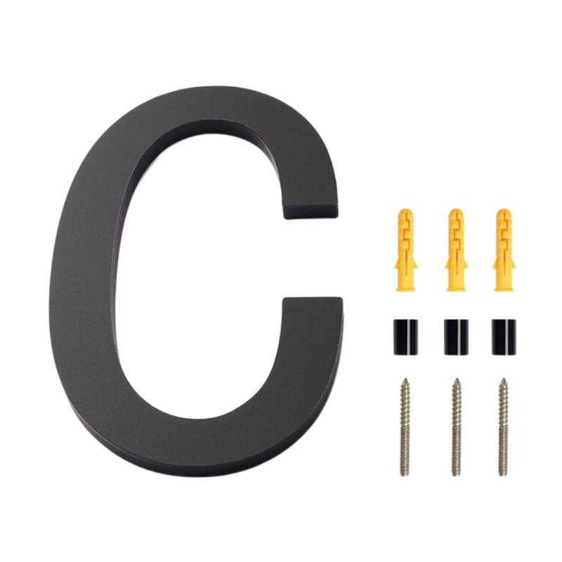 Door Label Letters Plate Sign with Screw Modern Letters Address Sign Acrylic Floating House Letters For Outside