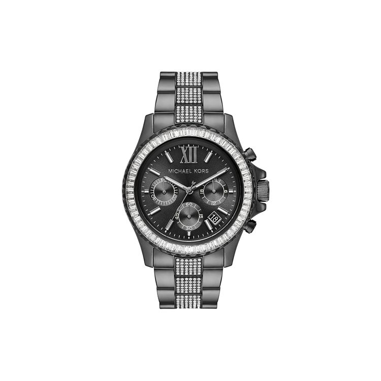 Michael Kors Everest Series Watch Quartz Movement Stainless Steel Strap 42mm Black Dial Women watches MK6974 Black Dial