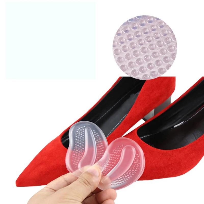 1 Pair Shoe Pad Forefoot Silicone Foot Arch Support Cushions Insoles for Flatfoot Pain Relief For Women High Heels Protector Sticker