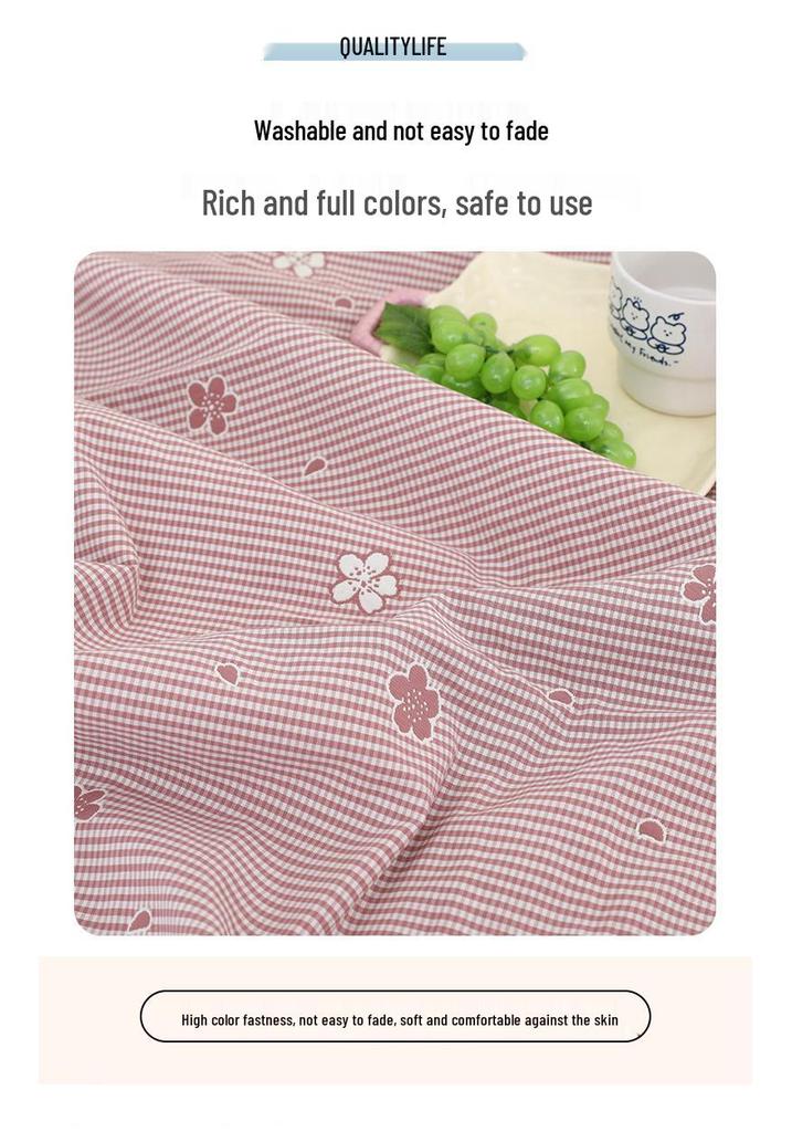 Lace Gauze All-Season Pure Cotton Quilt & Blanket Set for Double Bed