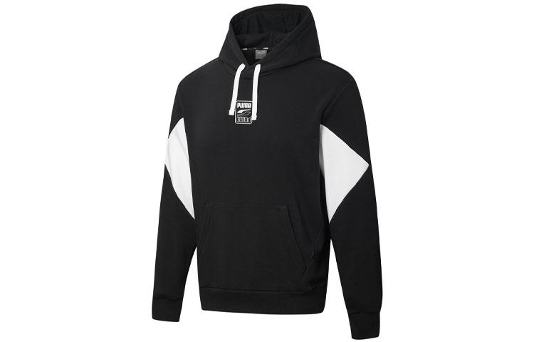 Свитшот PUMA мужской черный с капюшоном умеренный regular 586897-01 XL