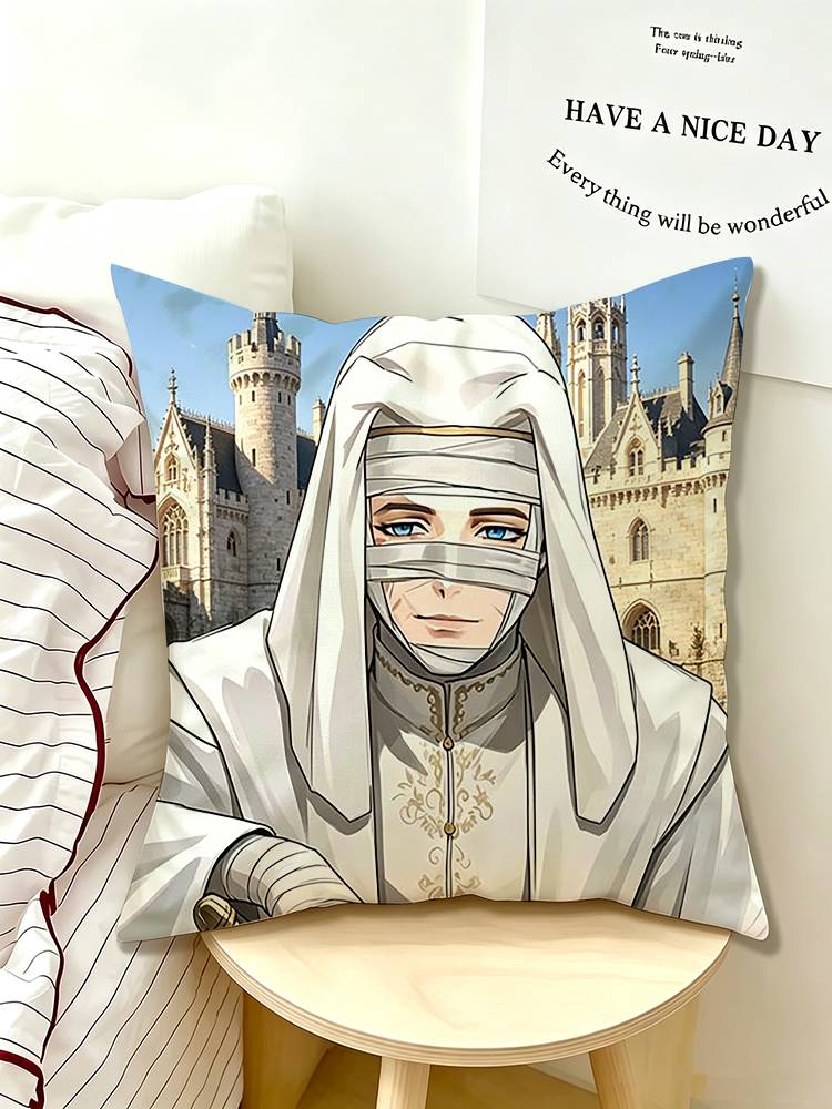 Baldwin IV The Leper King Medieval Crusader Monarch Pillow Case Pattern Printed Pillowcase For Living Room Sofa Cushion Cover