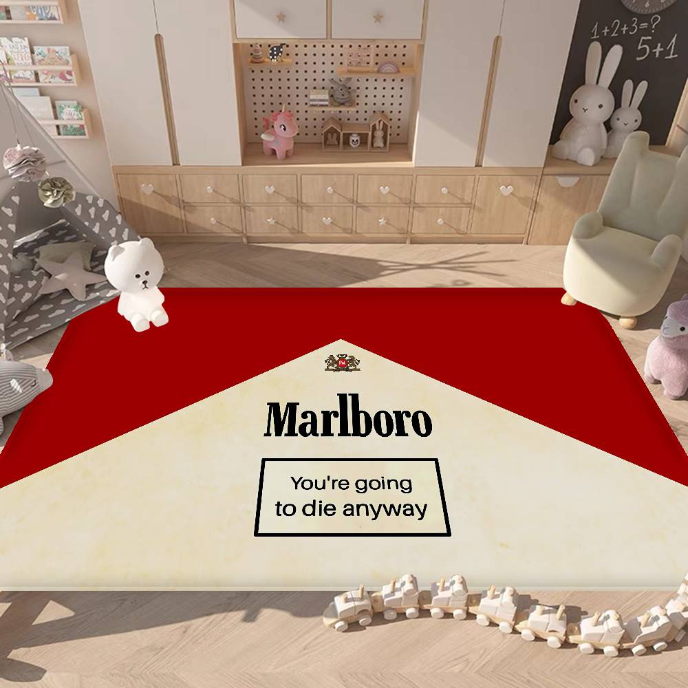 Alfombrillas Retro M-Marlboro Antideslizantes Absorbentes de Agua Cojín Largo para Dormitorio Alfombras Domésticas