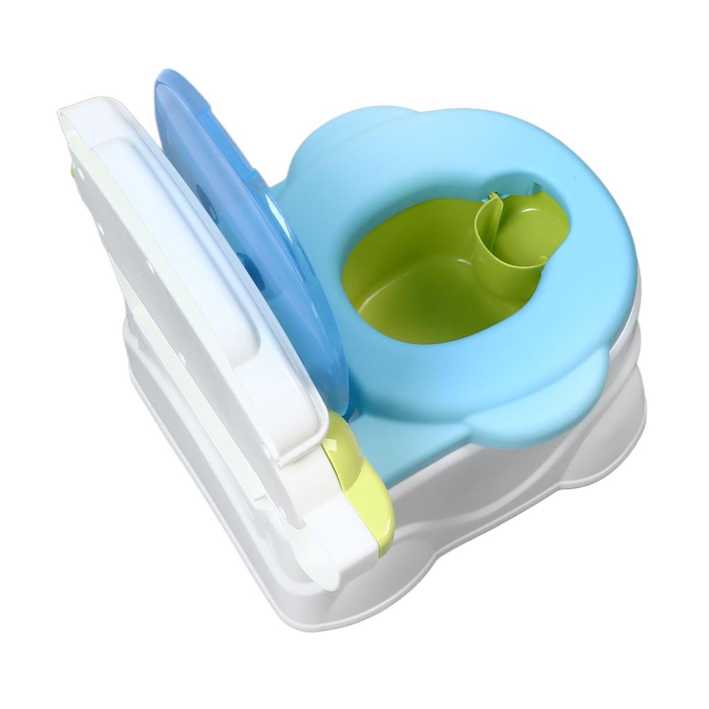 Kids Potty Training Toilet Ergonomic Comfortable Convenient Cute Toddler Potty Chair for Home Blue PP