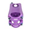 Cycling Stem CNC Hollowed Out High Strength Aluminum Alloy 50mm Handlebar Stem for 28.6mm and 31.8mm Diameter Purple