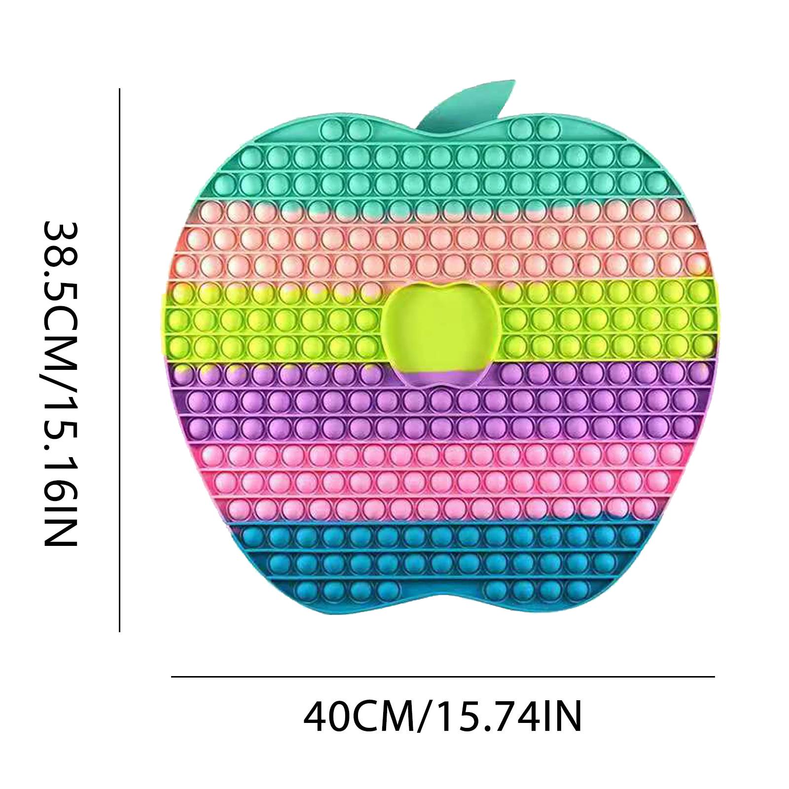 Reusachtige Grote Antistress Push Bubble Regenboog Hart 20-50CM Fidget Speelgoed Groot Simpel Dimmer Figet Speelgoed Kinderen Kuiltje Tie Dye Spel Cadeau