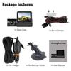 3 Kameras Dash Cam 2 Zoll Klarer Auto-Rückspiegel Auto-Videoaufnahme-Camcorder Mehrsprachiges Auto