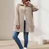 Fall Spring Women Coat Single-breasted Buttons Loose Solid Color Turn-down Collar Cardigan Long Sleeves Dating Commuting Jacket