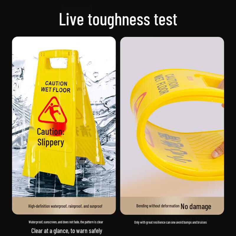 A-Frame Plastic Caution Wet Floor Sign