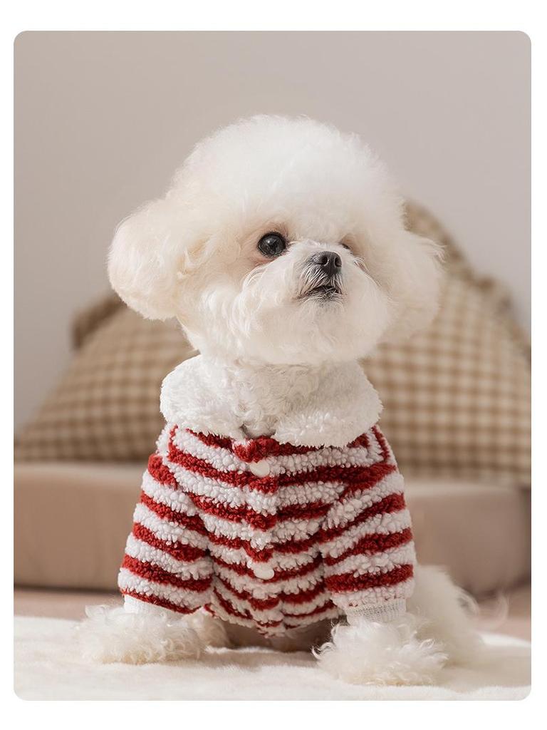Cozy Fleece Two-Legged Outfit for Small Dogs & Cats - Autumn/Winter Wear for West Highland Terriers