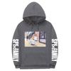 Spy X Family Anime Print Hooded Sweatshirt Men Women Oversized Fleece Pullover With Ribbed Hem
