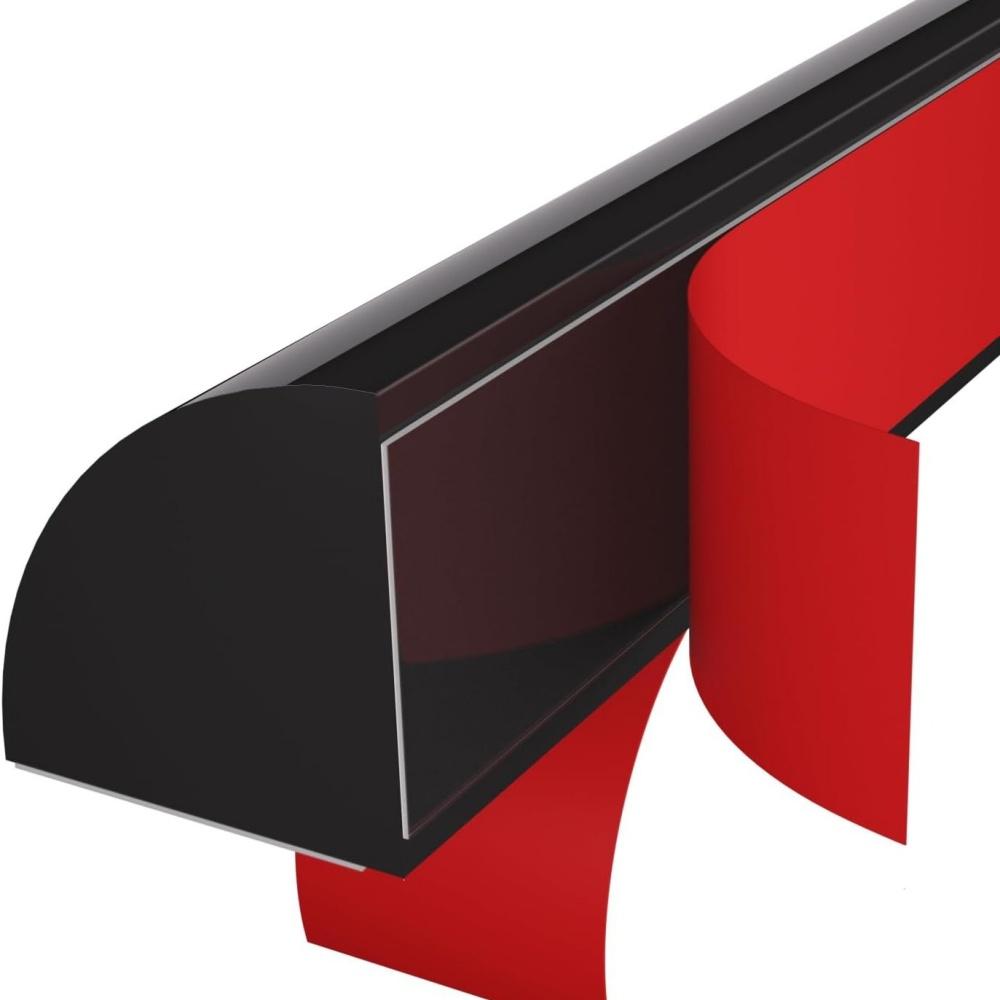 

1pc 118.11inX0.5in Self Adhesive Quarter Round Molding Bendable Edge Trim for Wall Edge Corner Countertop Bathroom Kitchen Floor 3meters чорний