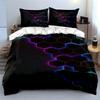 Biancheria da letto con motivo esagonale neon Set biancheria da letto (1 copripiumino, 2 federe, piumino non incluso)