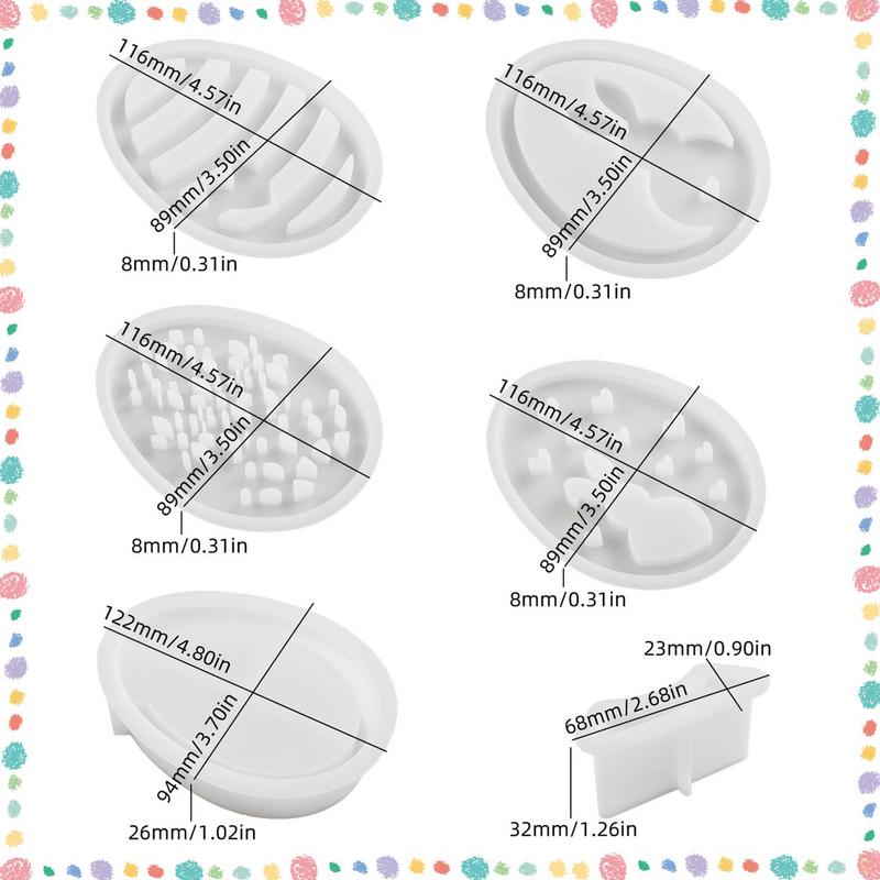 Easter Silicone Molds Egg Rabbit Bunny Mold 3D Silicone Mold Set Handmade Craft Moulds for Easter Eggs and Rabbit Silhouettes