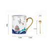 Creative Chinese Style Large-Capacity Couple Coffee Tea Cup Water Cup National Tide Ceramic Cup with Lid Spoon