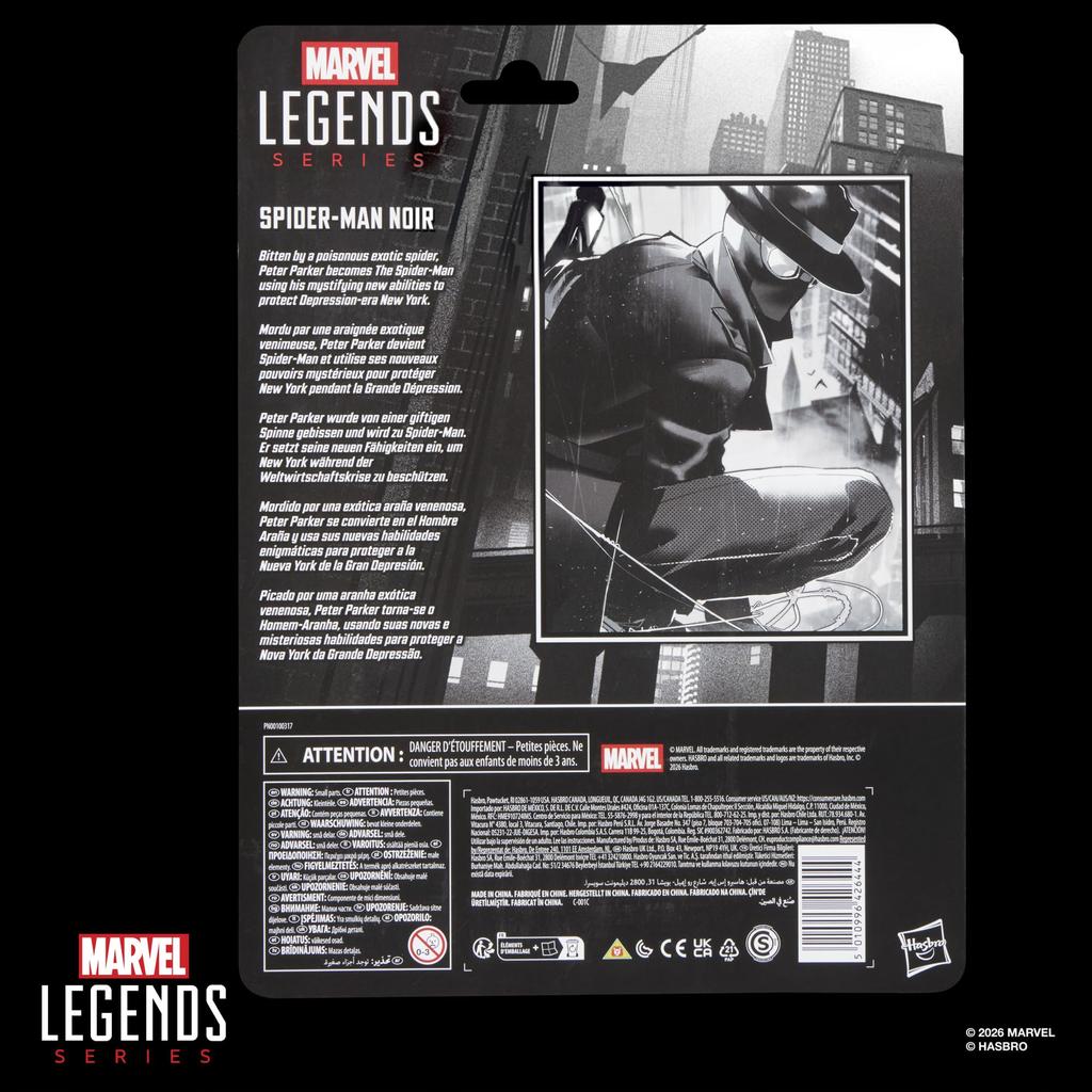 [Amazon.co.jp Exclusive] Hasbro MARVEL Legends Series Spider-Man Noir Retro Blister Pack Comics Collection 15cm Action Figure G2094 Authentic