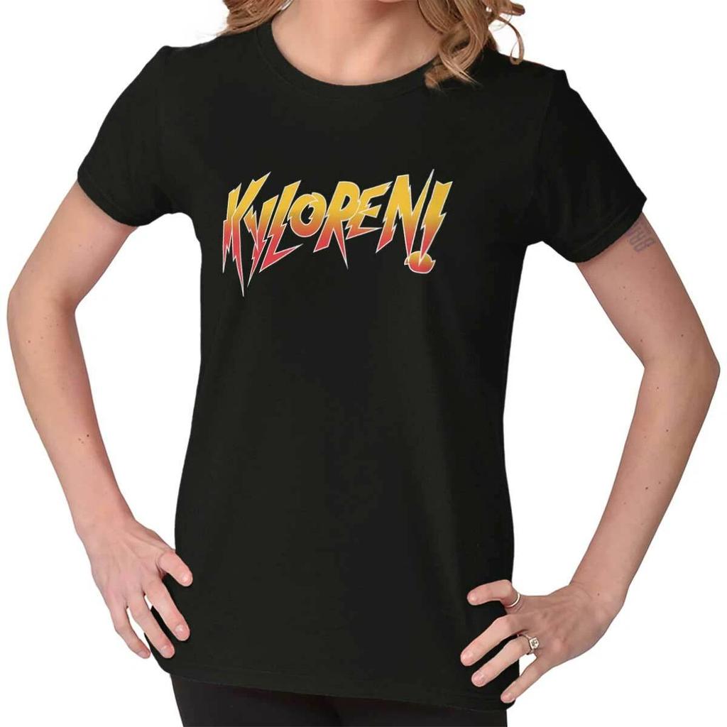 Space War Movie Character Lightning Logo Womens Top Junior Graphic Tee
