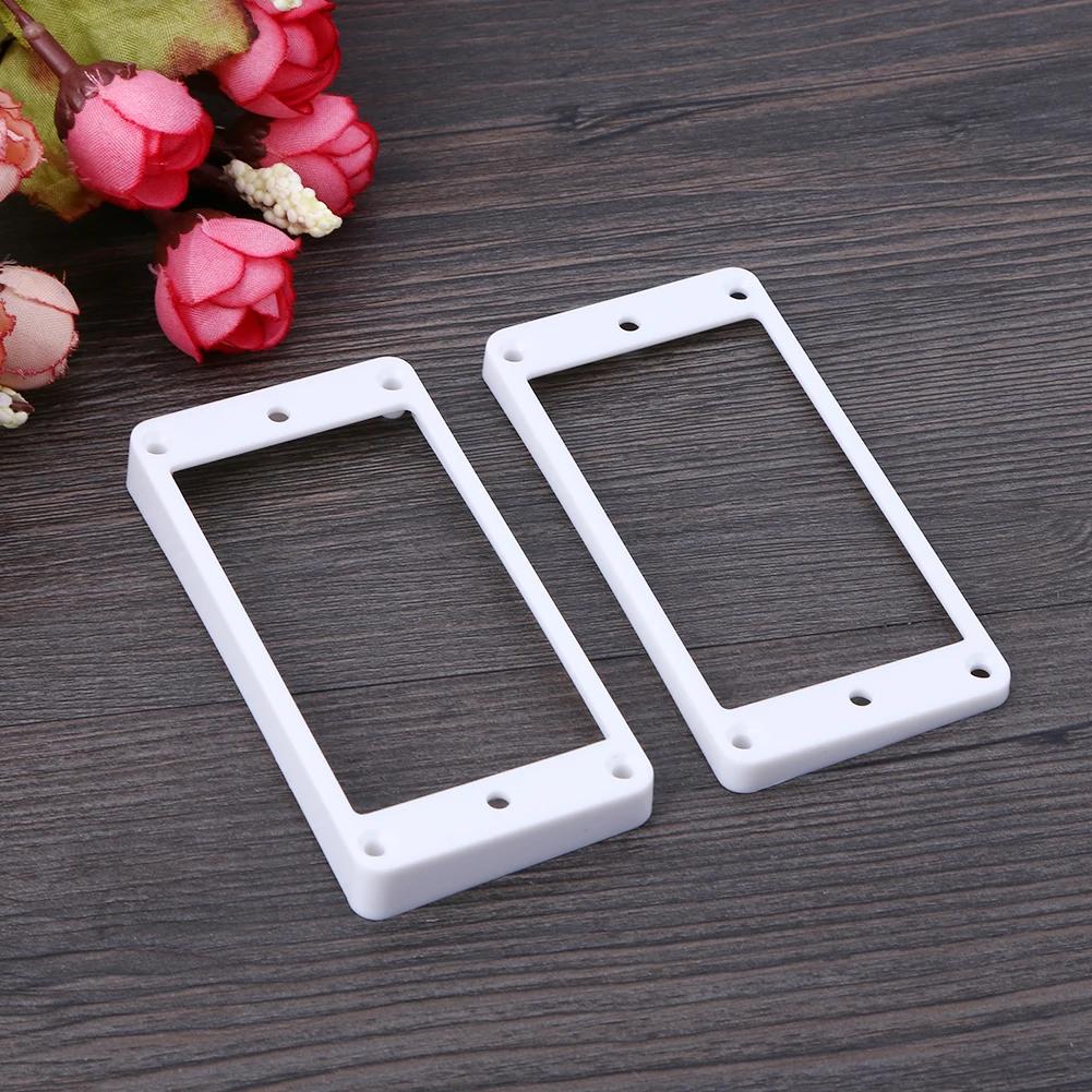 2 Stück Gitarre Gebogene Kunststoff Humbucker Tonabnehmer Rahmen Halter Befestigungsringe