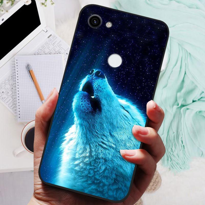 

For Google Pixel 3a XL Case Black Cover Lion Wolf Silicone Soft Back Cases For Google Pixel 3 XL Phone Case Pixel 3A 3AXL Shell Pixel 3 XL