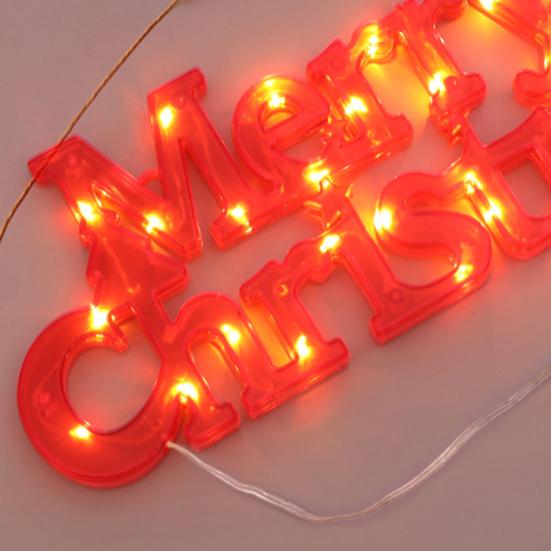 Christmas Ornament Merry Christmas Sign Light DIY Wreaths Windows Doors Bright Sparkling Holiday Decoration