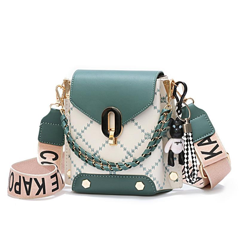 Women's Mini Crossbody Single Shoulder Phone Bag with Bear Ribbon In Urban Style