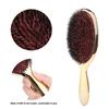 1pc Gold Silver Boar Bristle Paddle Hair Brush Oval Anti Static Scalp Massage Comb for Women Salon Daily Detangle Styling Tool