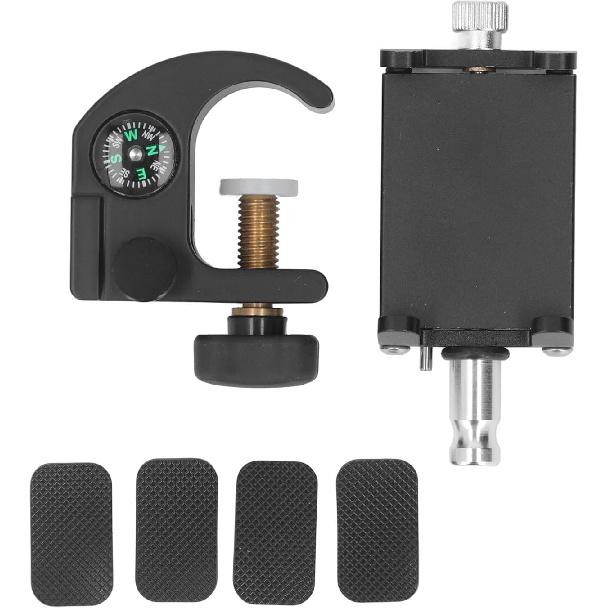 Data Collector Pole Clamp Bracket with and Phone Holder Portable Quick Release Clamp Universal GPS RTK Pole Clamp Holder