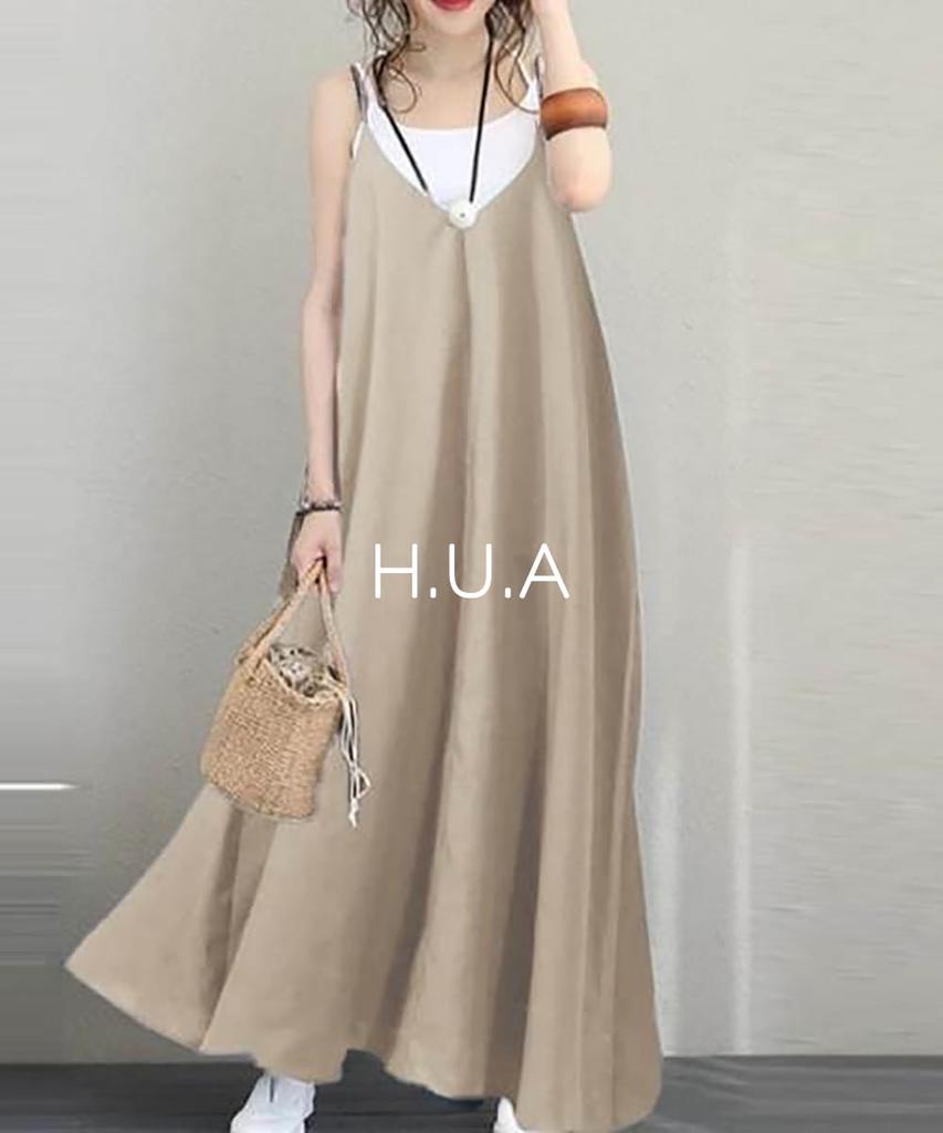 Sleeveless Perfect for Everyday Special Size 2XL H.U.A Women's Dress, Knee-Length, After-Parties, Wear, Occasions, Dates, Resorts, Spring/Summer, BG,