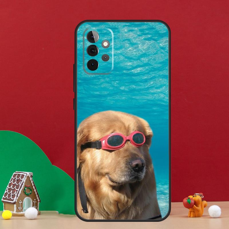 Cartoon Golden Retriever Dog Case For Samsung Galaxy A55 A52 A32 A12 A33 A06 A16 A26 A36 A56 A15 A53 A13 A34 A54 A14 A17