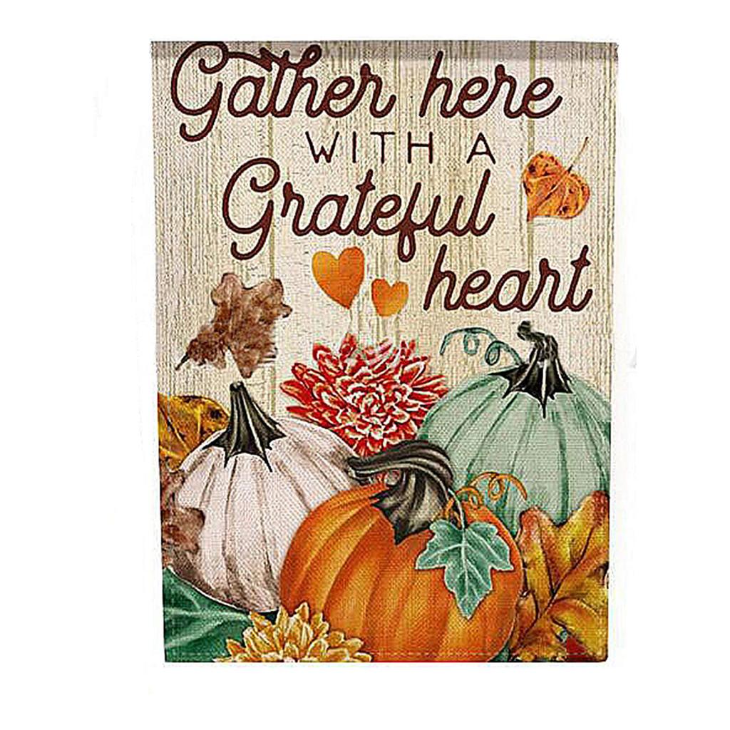 Thanksgiving Linen Garden Flag for Outdoor Yard Decoration, Fall Gift
