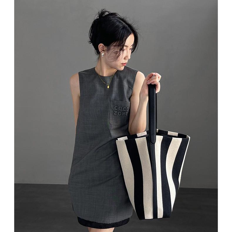 IELGY Женская холщовая сумка в полоску — фото 7