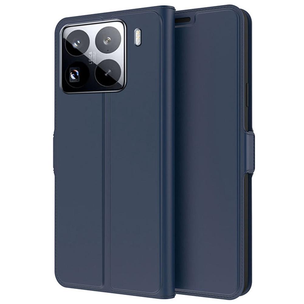 

For Xiaomi 15S Pro Case Shockproof TPU Inner Shell Leather Phone Cover Card Slot Blue