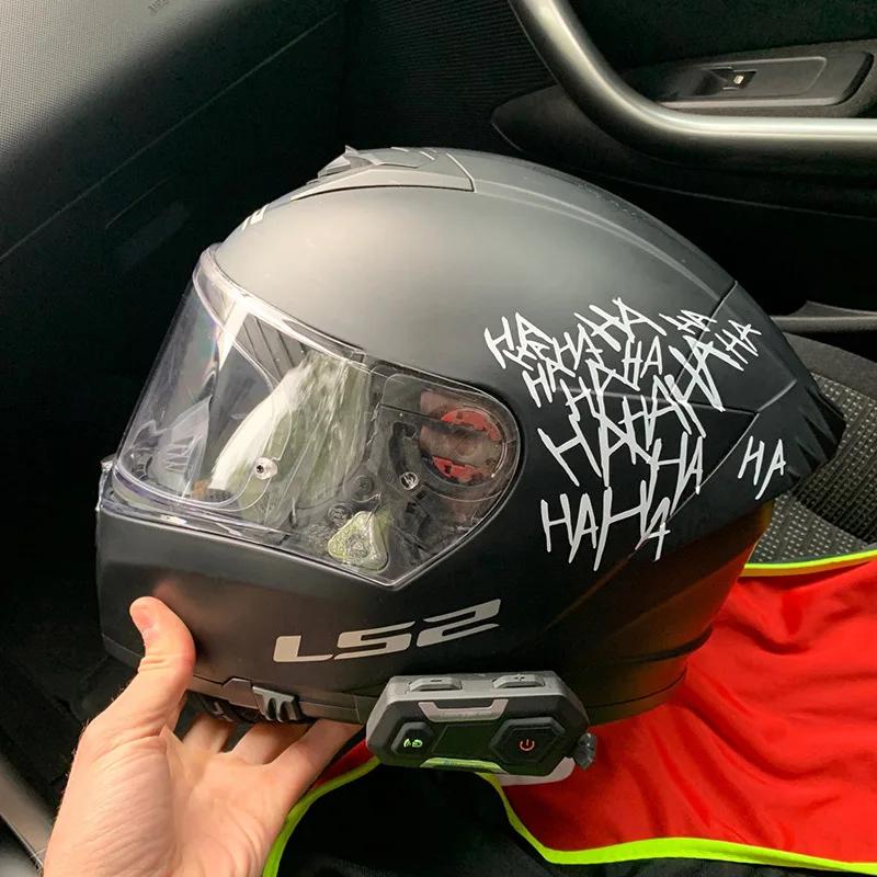 Araba Motosiklet Etiketi HAHAHA Joker Motosiklet Kaskı Etiketleri Araba Yansıtıcı Moto Oto Komik Kask Çıkartması Vinil Stil Dekor