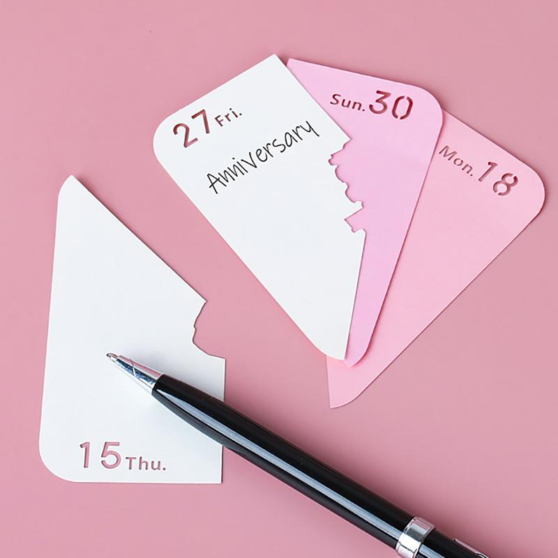 Time Piece Calendar 2026 Desk Calendar With Led Light 3D Tear-Away Calendar Paper Carving Art Memo Pad Notepad Gift Christmas